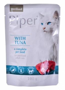 DOLINA NOTECI Piper Animals Sterilised with tuna - wet food for sterilised cats - 100g
