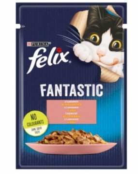 Purina Nestle FELIX Fantastic with salmon in jelly - wet food for cats - 85g