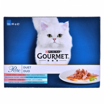 Purina Nestle GOURMET Perle Duet Fish - wet cat food - 12x85 g