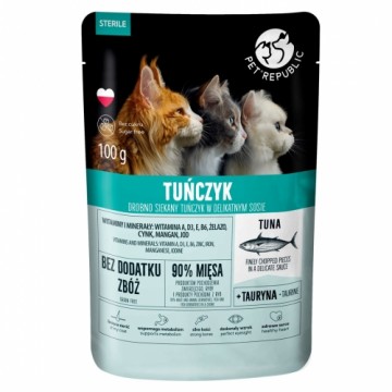 Petrepublic PET REPUBLIC Steril Finely chopped tuna in sauce - wet cat food - 100 g