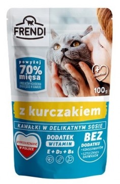 FRENDI Pieces in sauce with chicken - wet cat food - 100 g