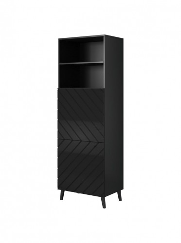 Cama Meble Cabinet ABETO 60x40x176.5 cm gloss black/black image 1