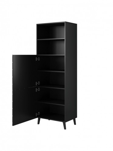Cama Meble Cabinet ABETO 60x40x176.5 cm gloss black/black image 2