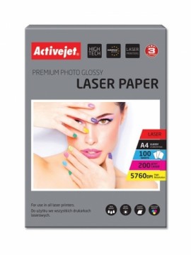 Activejet AP4-200G100L photo paper for laser printers; A4; 100 pcs