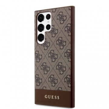 Guess 4G Stripe Case for Samsung Galaxy S24 Ultra Brown