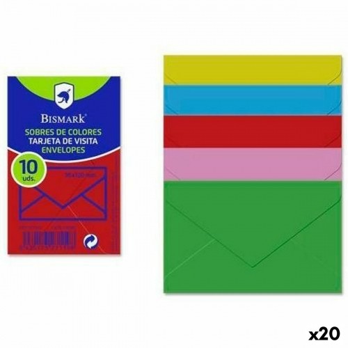 Aploksnes Bismark Papīrs Daudzkrāsains 7,6 x 12 cm (20 gb.) image 1