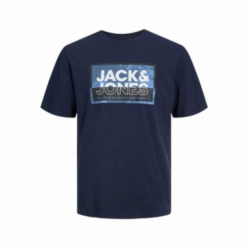 Vīriešu Krekls ar Īsām Piedurknēm Jack & Jones logan Zils Vīriešu