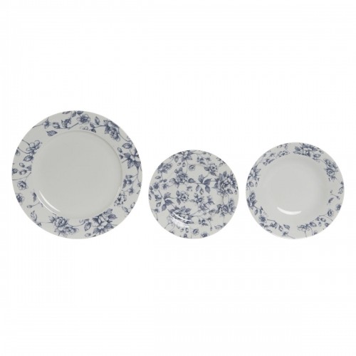 Набор посуды Home ESPRIT Синий Фарфор Цветастый 18 Предметы 27 x 27 x 2 cm image 2