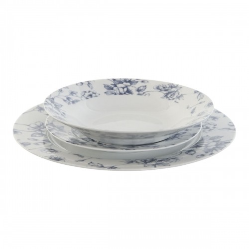 Набор посуды Home ESPRIT Синий Фарфор Цветастый 18 Предметы 27 x 27 x 2 cm image 3