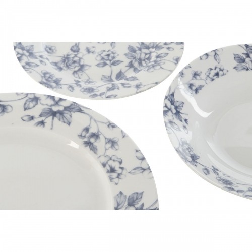 Набор посуды Home ESPRIT Синий Фарфор Цветастый 18 Предметы 27 x 27 x 2 cm image 5