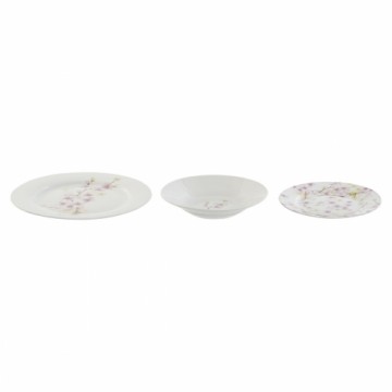 Набор посуды Home ESPRIT Белый Зеленый Розовый Фарфор 18 Предметы 27 x 27 x 2 cm