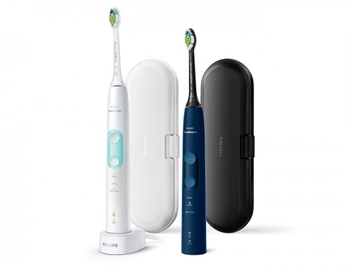 Philips Sonicare ProtectiveClean 5100 ProtectiveClean 5100 HX6851/34 2-pack sonic electric toothbrushes with accessories image 1