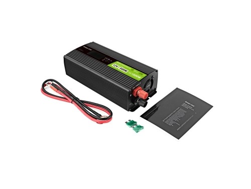 Green Cell PowerInverter LCD 12V 500W/10000W car inverter with display - pure sine wave image 4