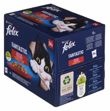 Purina Nestle Felix Fantastic country flavors in jelly - Wet food for cats - 24x 85g