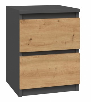 Top E Shop Topeshop M2 ANTRACYT/ARTISAN nightstand/bedside table 2 drawer(s) Anthracite, Oak, Wood