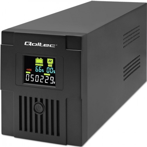 Qoltec 53771 uninterruptible power supply (UPS) Line-Interactive 2 kVA 1200 W 2 AC outlet(s) image 1