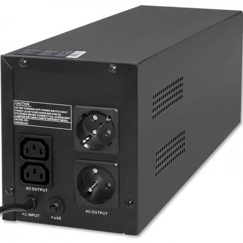 Qoltec 53776 uninterruptible power supply (UPS) Line-Interactive 1.5 kVA 900 W 4 AC outlet(s) image 2