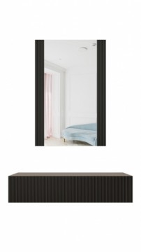 Cama Meble Dressing table with mirror PAFOS 80x41.6x100 mat black