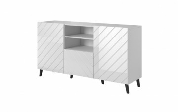 Cama Meble ABETO chest of drawers 150x42x82 white glossy