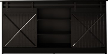 Cama Meble Chest of drawers 160x80x35 GRANERO black/black gloss