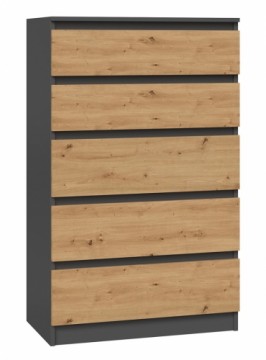 Top E Shop Topeshop M5 ANTRACYT/ARTISAN chest of drawers