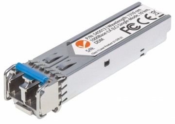 Intellinet Transceiver Module Optical, Gigabit Fiber SFP, 1000Base-Lx (LC) Single-Mode Port, 10km, MSA Compliant, Equivalent to Cisco GLC-LH-SM, Fibre, Three Year Warranty