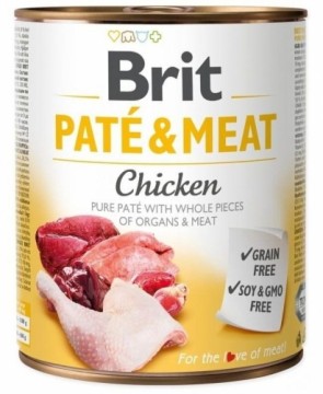 BRIT Paté & Meat with chicken - wet dog food - 800g
