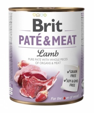 BRIT Paté & Meat with lamb - wet dog food - 800g