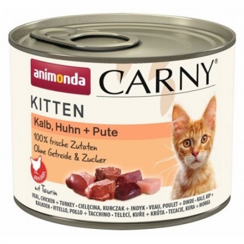ANIMONDA Carny Kitten Veal Chicken Turkey - wet cat food - 200 g image 1