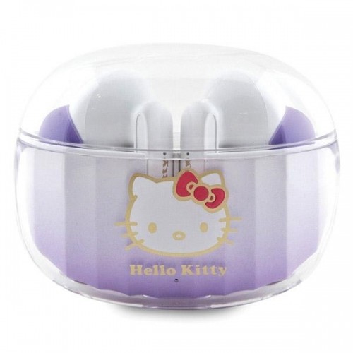 Hello Kitty słuchawki Bluetooth HKTWSHDGKEU TWS + stacja dokująca fioletowy|purple Gradient Electroplating Logo image 1