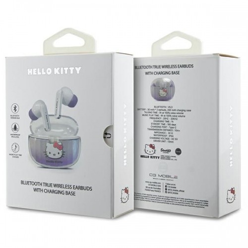 Hello Kitty słuchawki Bluetooth HKTWSHDGKEU TWS + stacja dokująca fioletowy|purple Gradient Electroplating Logo image 4