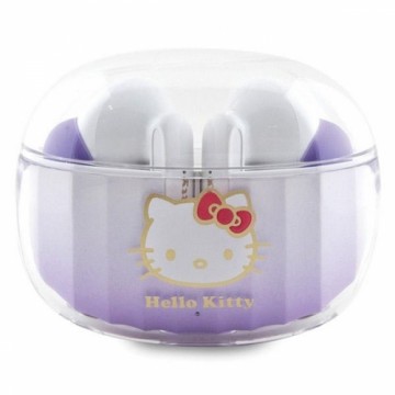 Hello Kitty słuchawki Bluetooth HKTWSHDGKEU TWS + stacja dokująca fioletowy|purple Gradient Electroplating Logo