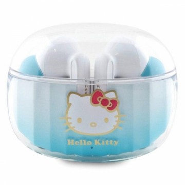Hello Kitty słuchawki Bluetooth HKTWSHDGKEQ TWS + stacja dokująca niebieski|blue Gradient Electroplating Logo