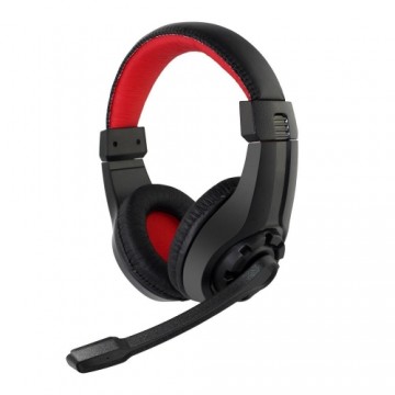 Gembird GHS-01 headphones|headset Head-band Black Red