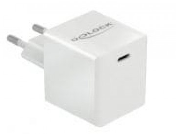 Зарядное устройство DeLOCK USB 1 x USB Type-C PD 3.0 компактное с мощностью 40 Вт (белый)