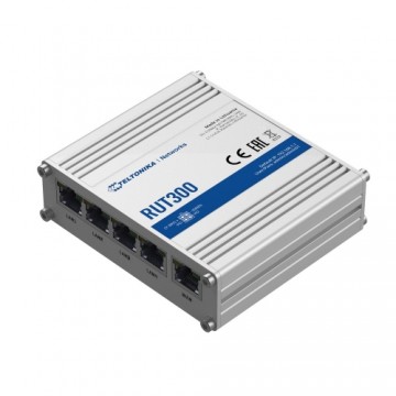 Teltonika RUT300 | Промышленный маршрутизатор | 5x RJ45 100Mb|s, 1x USB, пассивный PoE
