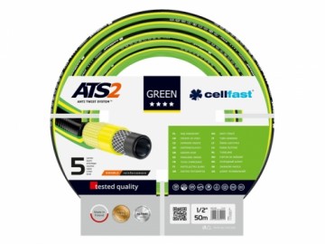 W Cellfast zaļā dārza šļūtene ATS2, 1|2", 50 m.