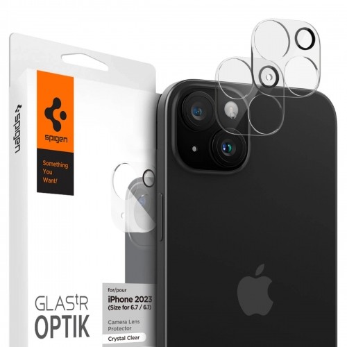 Apple Spigen Optik.tR Camera Protector for iPhone 15 | 15 Plus - transparent 2 pcs. image 1