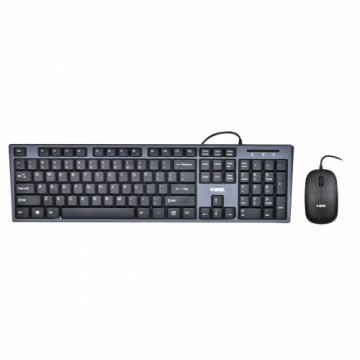Клавиатура и мышь Ibox IKMS606 Qwerty US Чёрный QWERTY