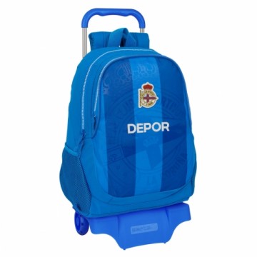 R. C. Deportivo De La CoruÑa Школьный рюкзак с колесиками R. C. Deportivo de La Coruña Синий 32 x 44 x 16 cm