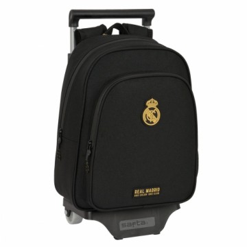 Школьный рюкзак с колесиками Real Madrid C.F. Чёрный 27 x 33 x 10 cm
