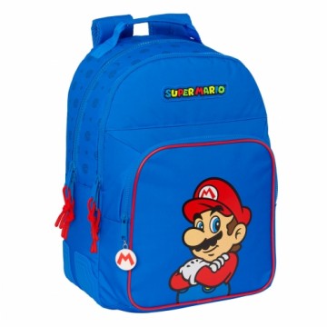 Школьный рюкзак Super Mario Play Синий Красный 32 x 42 x 15 cm