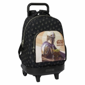 Школьный рюкзак с колесиками The Mandalorian This is the way Чёрный 33 X 45 X 22 cm