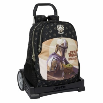 Школьный рюкзак с колесиками The Mandalorian This is the way Чёрный 32 x 44 x 16 cm