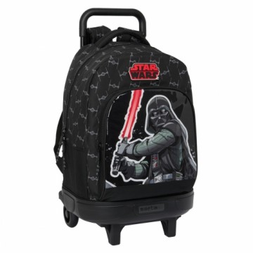 Школьный рюкзак с колесиками Star Wars The fighter Чёрный 33 X 45 X 22 cm