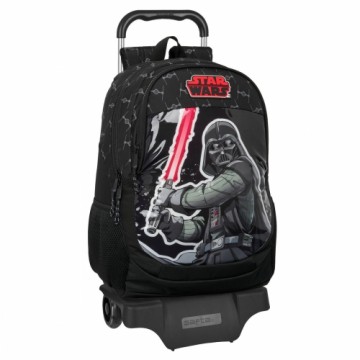 Школьный рюкзак с колесиками Star Wars The fighter Чёрный 32 x 44 x 16 cm