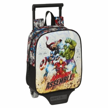 Школьный рюкзак с колесиками The Avengers Forever Разноцветный 22 x 27 x 10 cm