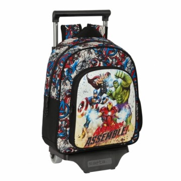 Школьный рюкзак с колесиками The Avengers Forever Разноцветный 27 x 33 x 10 cm