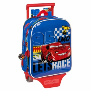Школьный рюкзак с колесиками Cars Race ready Синий 22 x 27 x 10 cm