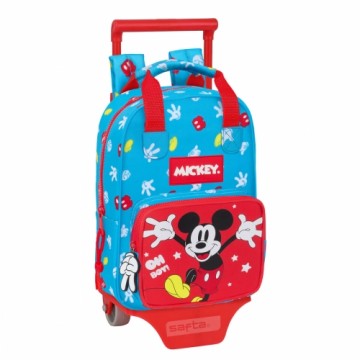 Школьный рюкзак с колесиками Mickey Mouse Clubhouse Fantastic Синий Красный 20 x 28 x 8 cm